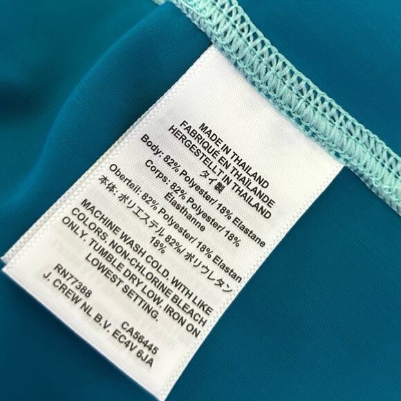 NWOT Crewcuts Factory UPF 50+ Long Sleeve Teal Rashguard Swim Shirt Medium 8/9 - Picture 5 of 5